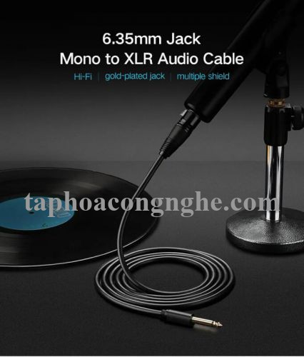 Ugreen 20723 10M màu Đen Cáp âm thanh 6.5mm sang Canon âm AV131 30020723